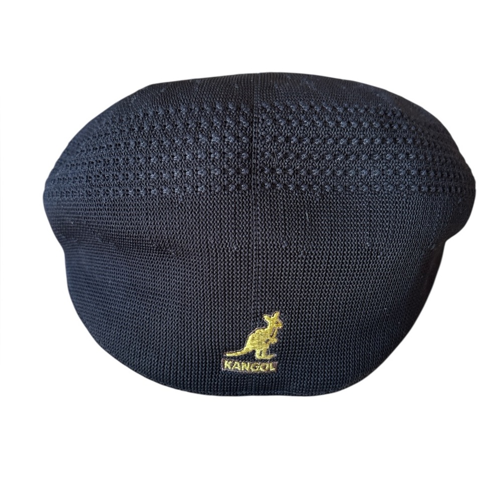 Kangol Tropic Ventair black Cap Sz LARGE with gold Logo